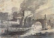Jan Davidz de Heem View of the Tiber and Castel St Angelo Spain oil painting artist